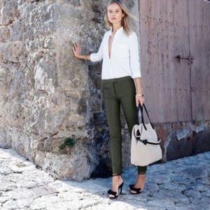 J.Crew Ryder Pant Trousers Olive Green Skinny 4 Stretch Skinny high waist
